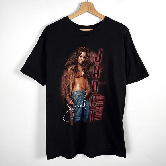 Vintage Other - Rare Vintage Janet Jackson All For You Rap Tee Size Large Black Band T Shirt 90s